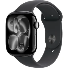 Apple Watch Series 11 GPS, 42mm Jet Black Aluminum Case with Black Sport Band - S/M
